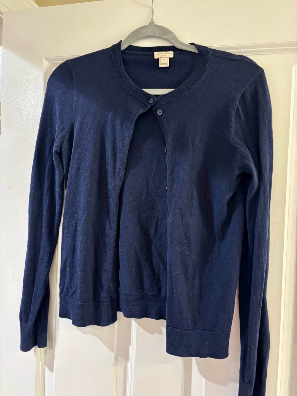 J. Crew Navy Lightweight Crewneck Cardigan
